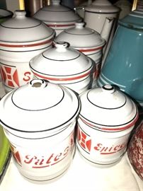 Enamel ware canisters