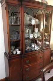 Full Mahogany China Cabinet .  Contents sold separately. 