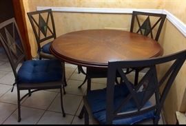 Dinette Table, Chairs, and Cushions.