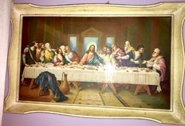 "The Last Supper" with Antique Frame