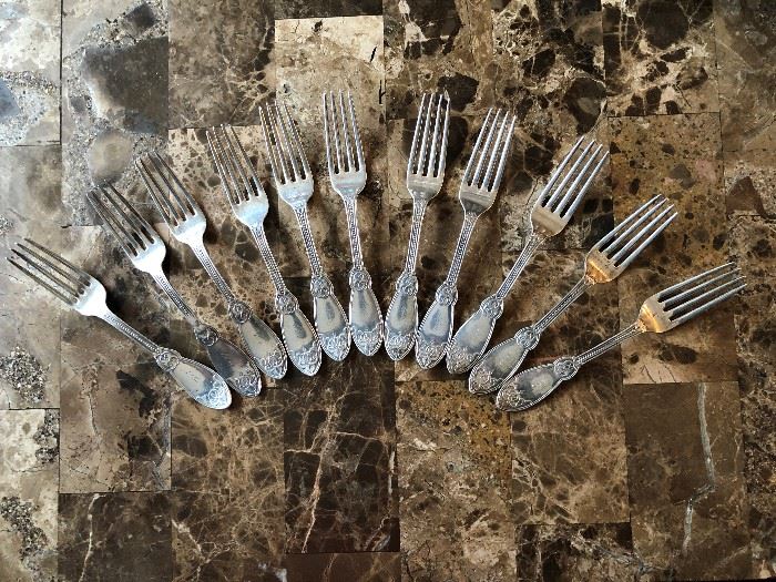 Duhme & Co Coin Silver (?) Fork Set