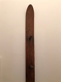 Antique Ski Coat Rack