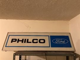 Vintage Ford Philco Light Up Sign