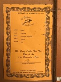 Misha Moracha signed print