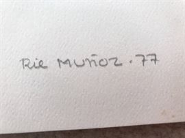 Rie Munoz signed print