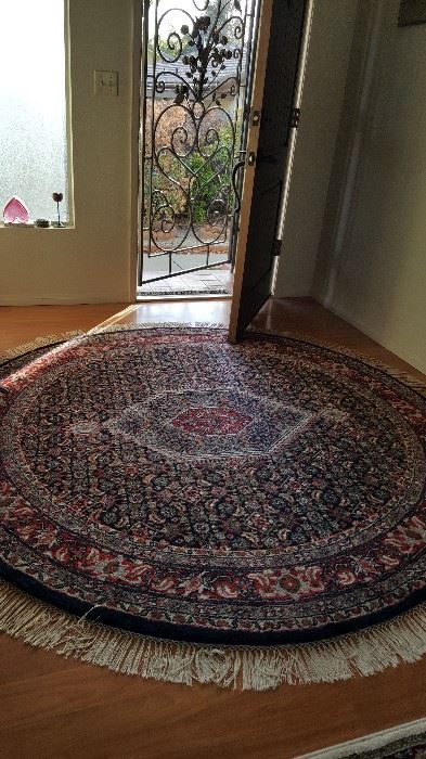 Stunning wool rugs throughout the home, round, rectangular, runners, entry way and room sized. 