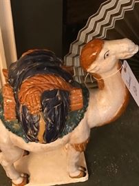 Large ceramic camel