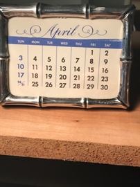 Sterling Tiffany desk calendar