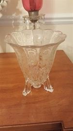 Etched Elegant Glassware Vase