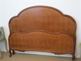 Double Headboard with Footboard, Rails, and Slats for Entire Width