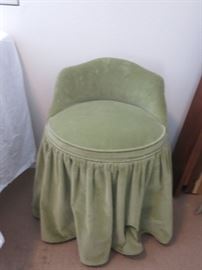 Green Velvet Swivel Vanity Chair