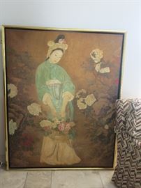 Asian Girl Painting - Large Piece