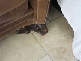 Cool Lion's Feet on One Sofa