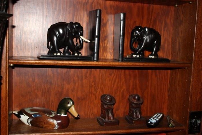 Elephant Book Ends , Decoy Duck and more