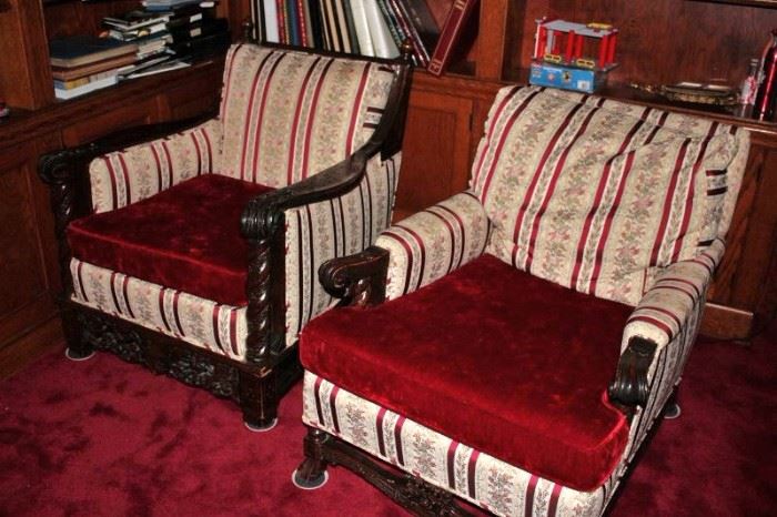 Pair of Matching Upholstered Side Chairs