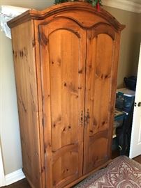 Large pine armoire 