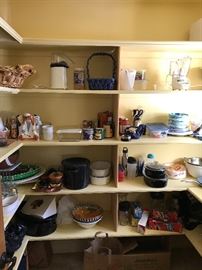 Group shot of pantry with kitchen smalls