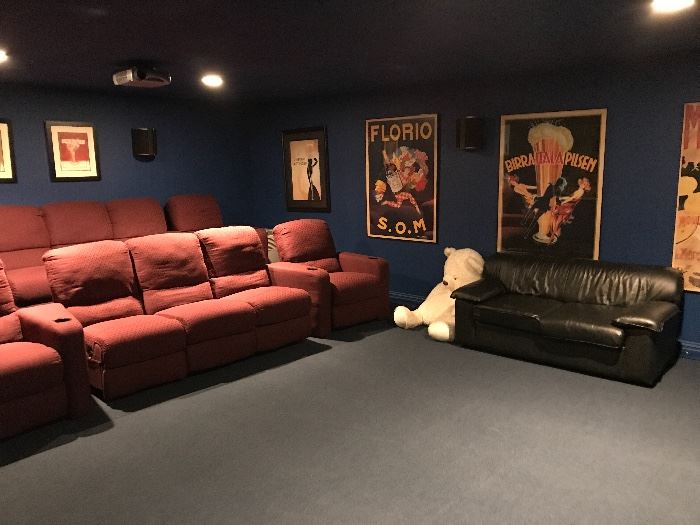 Wide shot of home theater