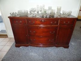 Beautiful Buffet + lots of glassware