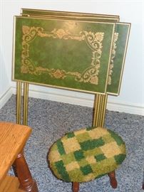 TV Trays + Stool