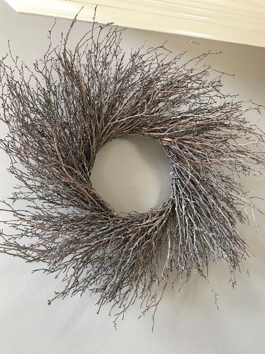 Very unique twig wreath.