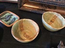 Close up of pottery.