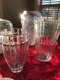 Crystal vases sparkle in the sun!
