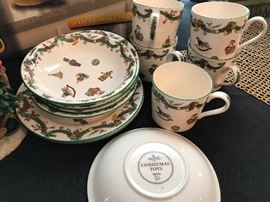 Spode China in “Christmas Toys” pattern. 