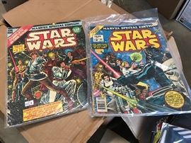 4 Star Wars comic books from the 1970's.