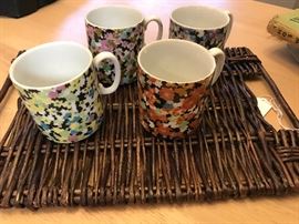 Sweet set of vintage coffee cups.