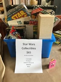 Star Wars collectibles from the 1970's being sold as a set.