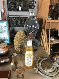 Oil lamp and oil, good for when the electricity goes out.