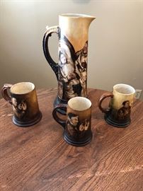 Antique Pitcher and Mugs 1901
