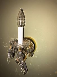 Schonbek Chandelier and Sconces W/ Papers