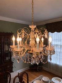 Schonbek Chandelier and Sconces W/ Papers