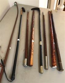 Collection of swagger sticks and crops