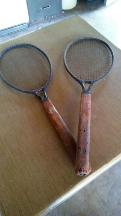 Vintage tennis rackets