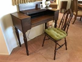 Antique desk and chair
