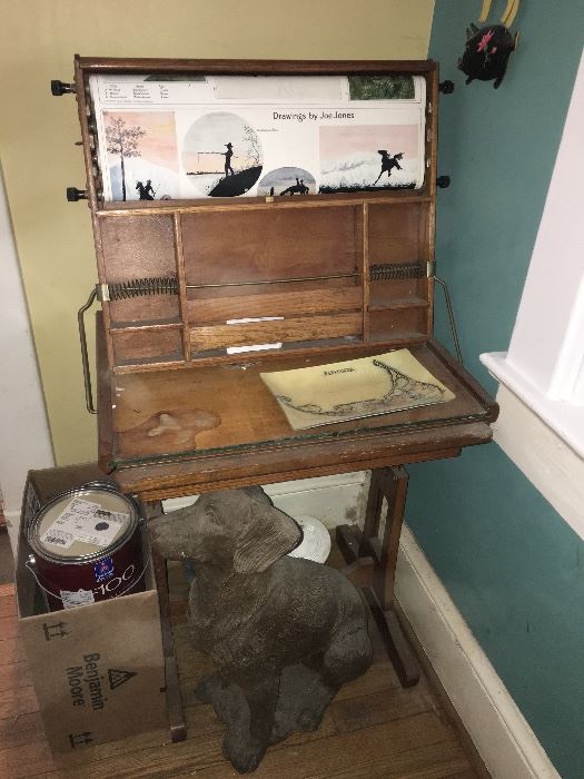Antique drawing table 
