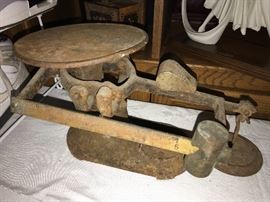 Antique metal scale