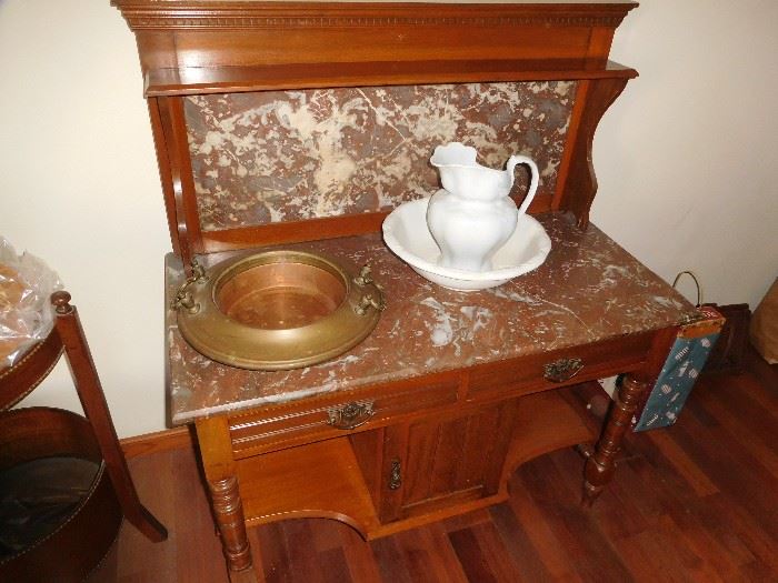 Beautiful walnut marble top server