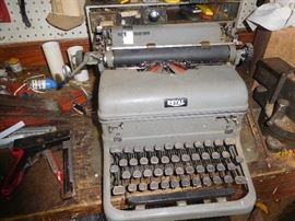 One of two antique typewriters
