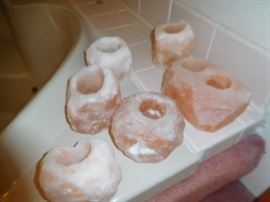 Quartz candle holders