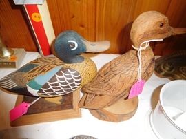 Hand carved ducks by Dudley Delaune