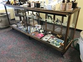 Antique wood & glass display case