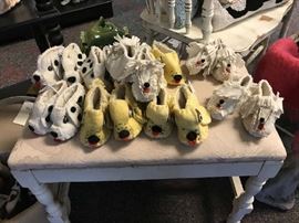 Charming bench & children's dog shoes