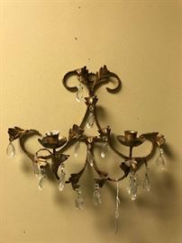 antique gold candle holder