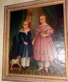 very large  4ft. dated 1837 painting 