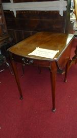 mid 18th century Pembroke table ... One board walnut ..  small repairs