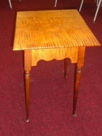 tiger maple small table--20th century